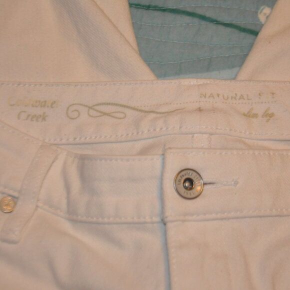 Coldwater Creek Natural Fit Slim Leg White Jean Size 4 - Picture 3 of 4